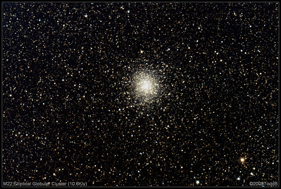 M22 Elliptical Globular Cluster (10.6Kly)