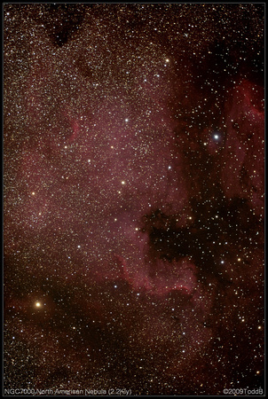 NGC7000 North American Nebula (2.2Kly)