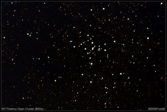 M7 Ptolemy Open Cluster (800ly)
