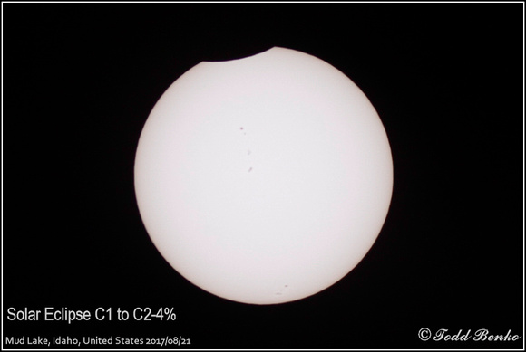 Solar Eclipse C1 to C2-4%